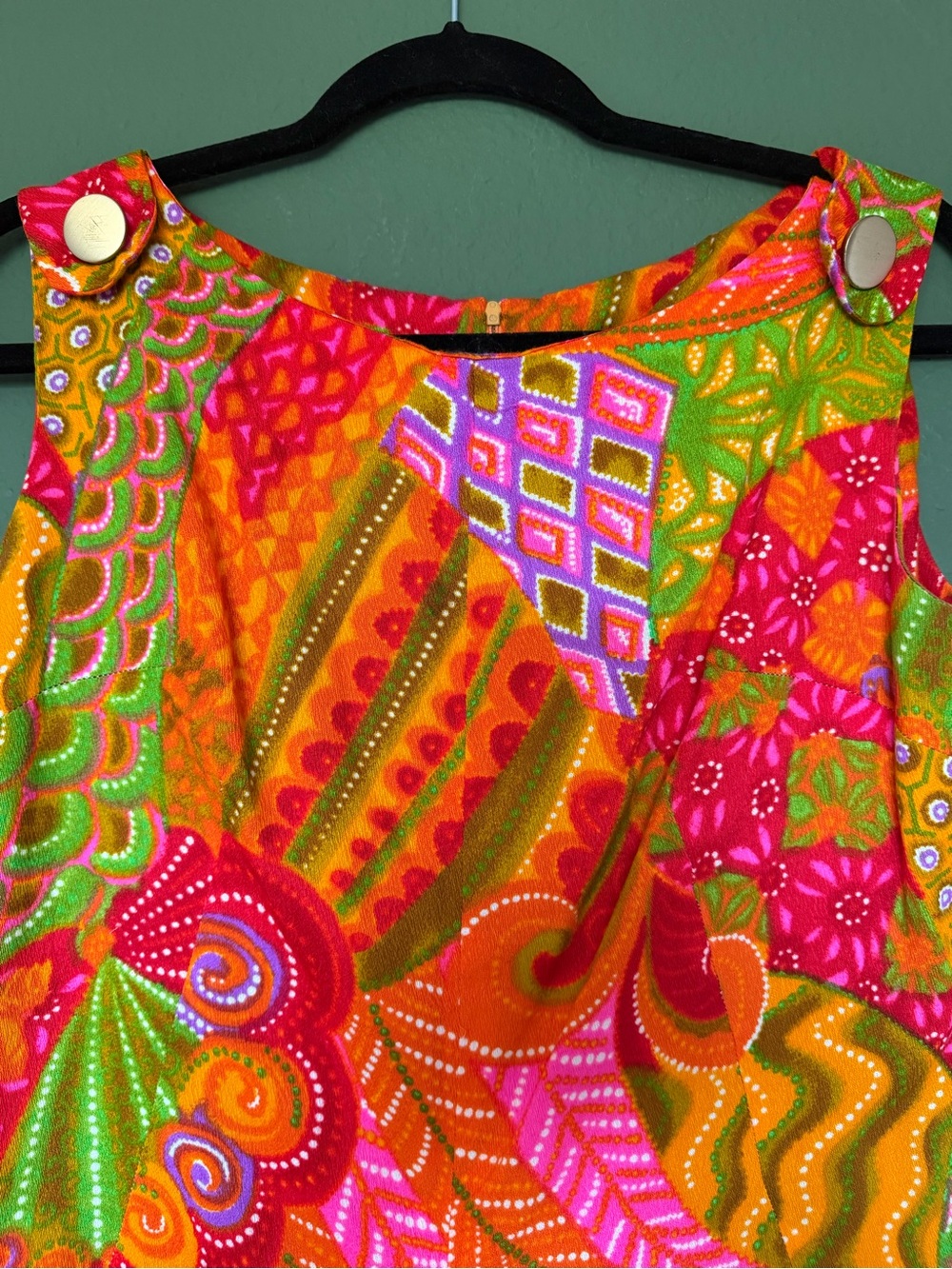 Vintage 1970s Psychedelic Print Wide Leg Jumpsuit - Picture 2 of 15